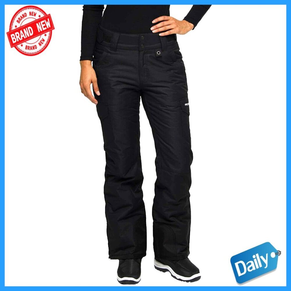Insulated Cargo Snow Pants Women's Ski Snowboard Waterproof Warm Winter